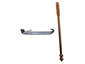Hidden stainless steel hanger with copper rod and nut for half round gutter